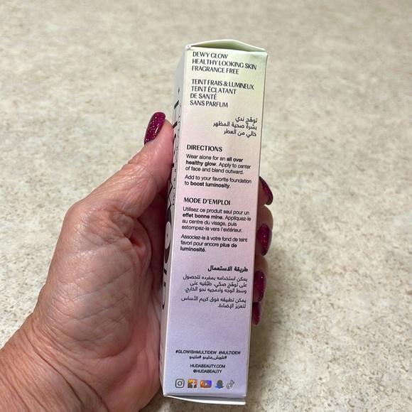 BNIB GLOWISH BY HUDA BEAUTY MULTI DEW SKIN TINT MEDIUM 05 - Picture 13 of 14